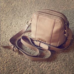 Vince Camuto Beige Leather Crossbody